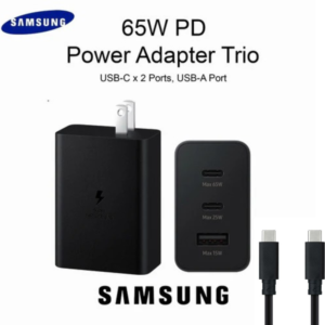 Cargador Samsung 65w Trío Carga Rápida Con Cable Incluído