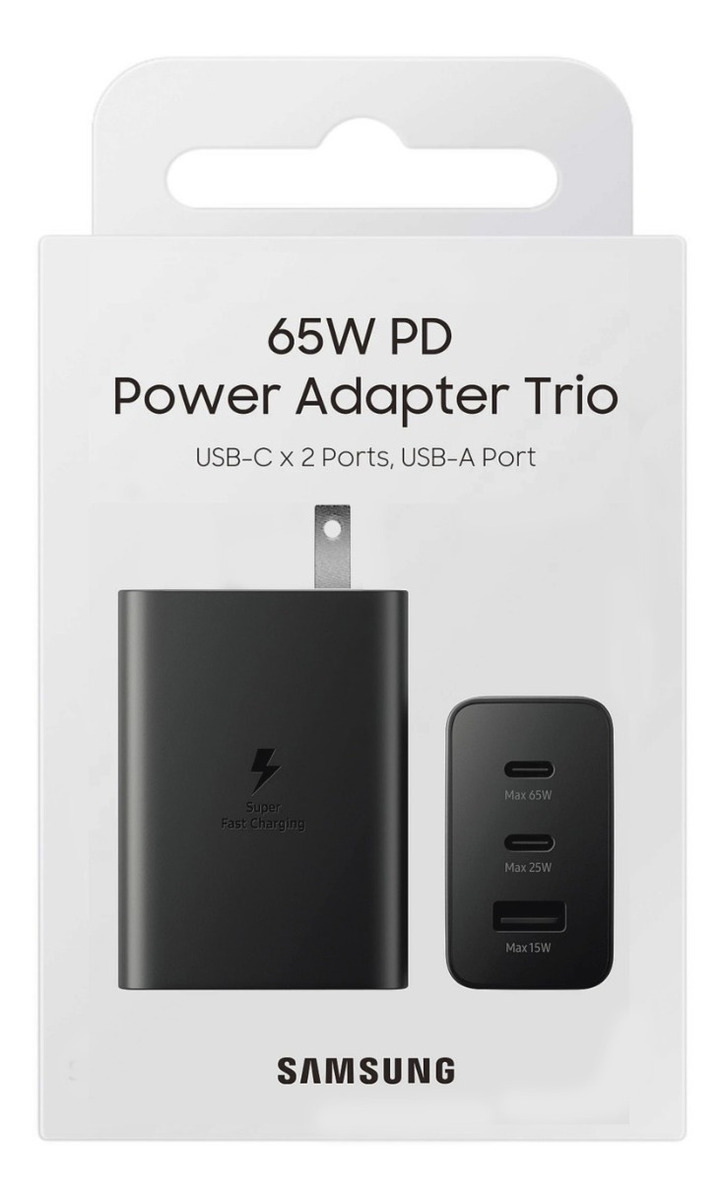 Cargador Samsung 65w Trío Carga Rápida