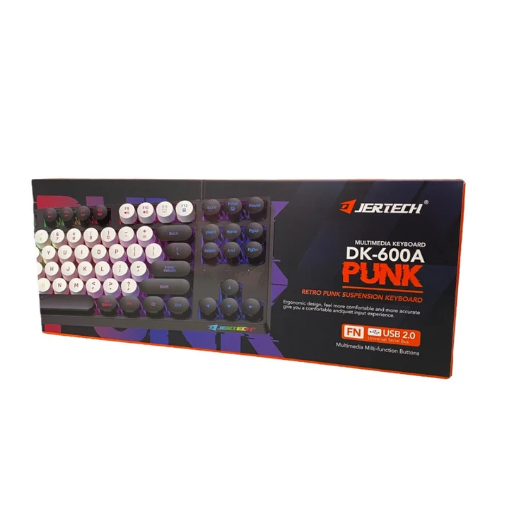 Teclado Jertech Alámbrico De Membrana Con Retroiluminado DK600 - Image 2