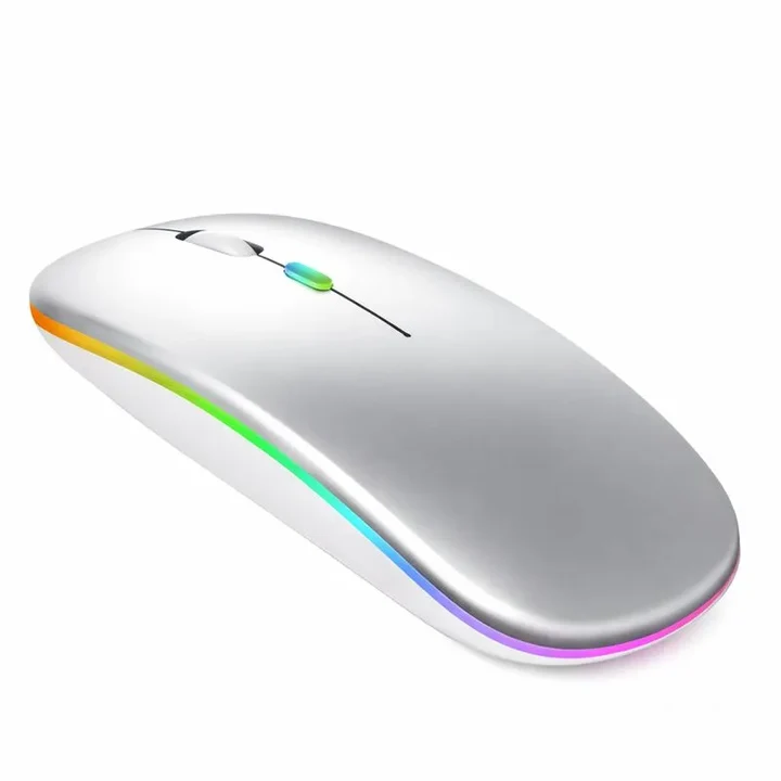 Mouse Inalámbrico Recargable Bluetooth Y USB 2.4G Con Luz RGB Jertech JR3 - Image 3