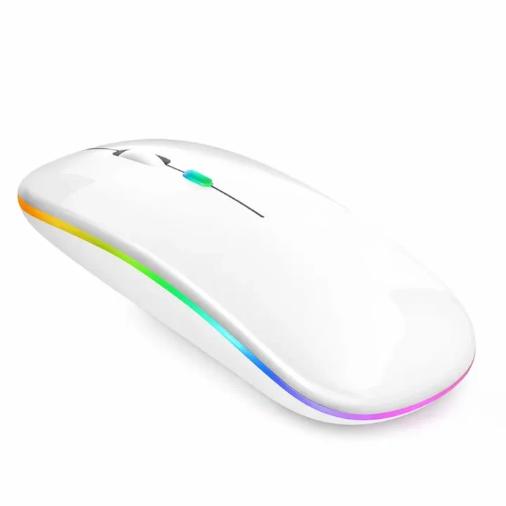 Mouse Inalámbrico Recargable Bluetooth Y USB 2.4G Con Luz RGB Jertech JR3 - Image 2