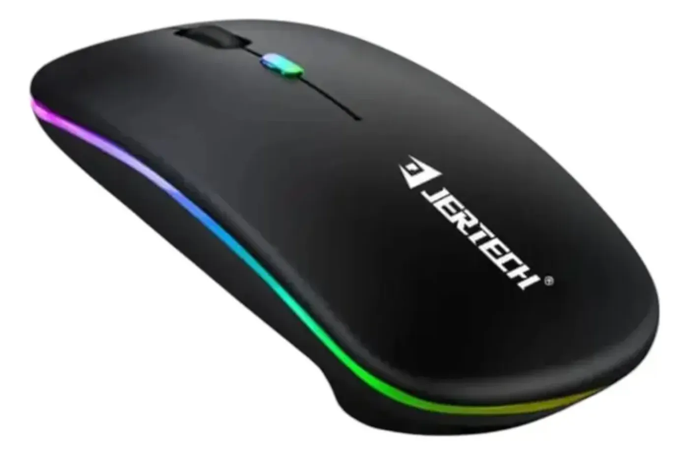 Mouse Inalámbrico Recargable Bluetooth Y USB 2.4G Con Luz RGB Jertech JR3