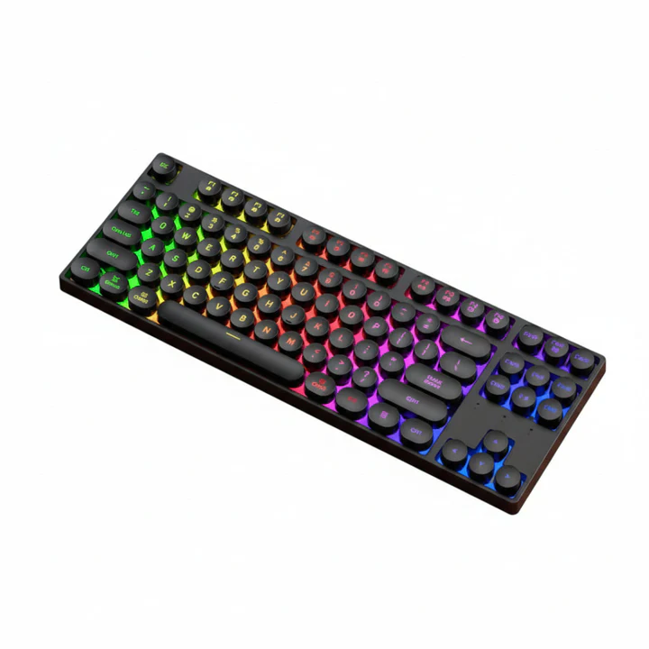 Teclado Jertech Alámbrico De Membrana Con Retroiluminado DK600