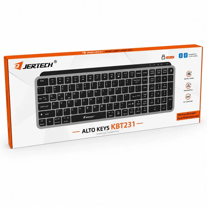 Teclado Inalámbrico Slim Dual Mode Bluetooth Y 2.4G Jertech KBT231 - Image 4