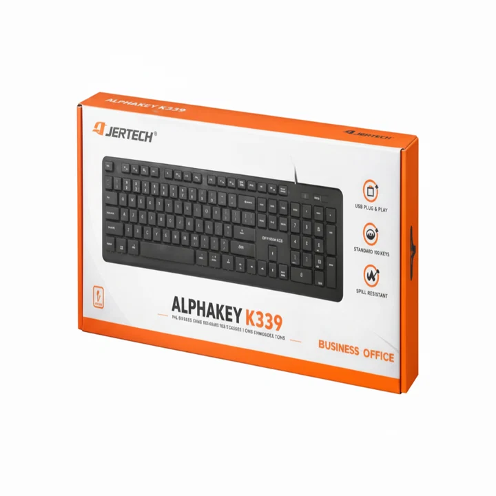 Teclado Jertech Alambrico Con Conexion Usb Con Teclado Numerico K339 - Image 2