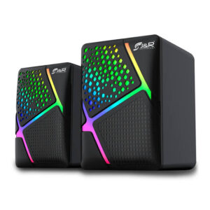 Parlantes Gaming Speaker J&r J5248 Usb Iluminación Rgb